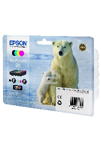 Картридж струйный Epson C13T26164010 черный/голубой/желтый/пурпурный набор карт. (200 стр 17 мл ) для Epson XP-600/605/700/710/800