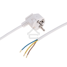 Шнур электрический с вилкой Rexant ПВС 3х0,75 мм², 2м белый