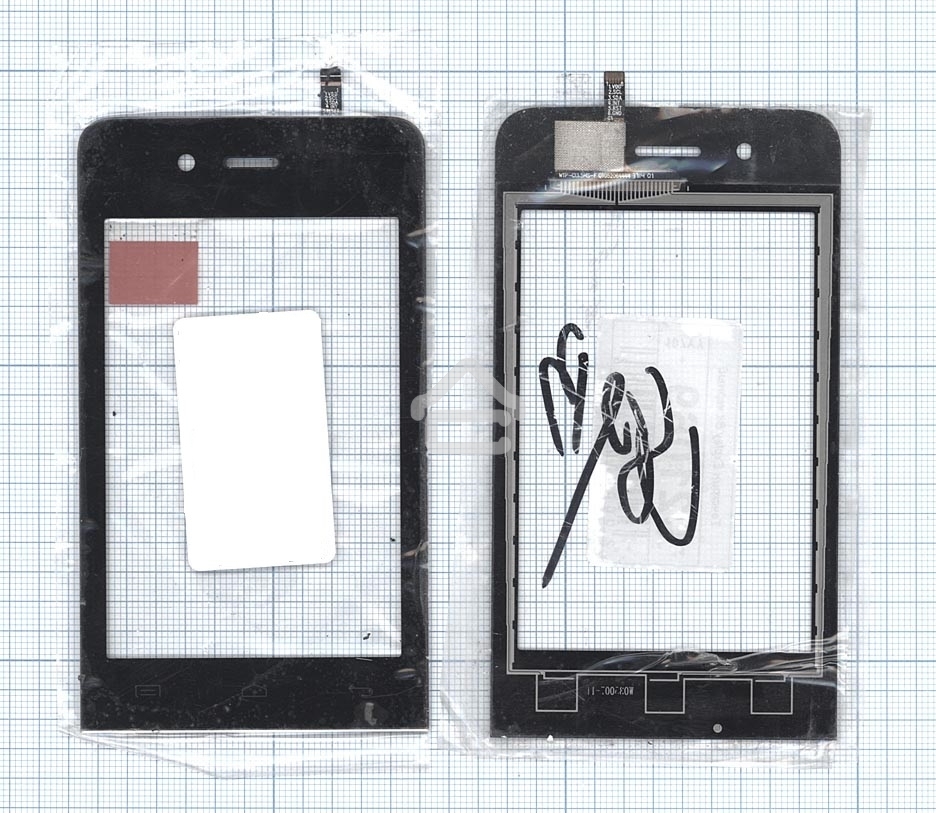 Сенсорное стекло (тачскрин) для Explay Bit, черное