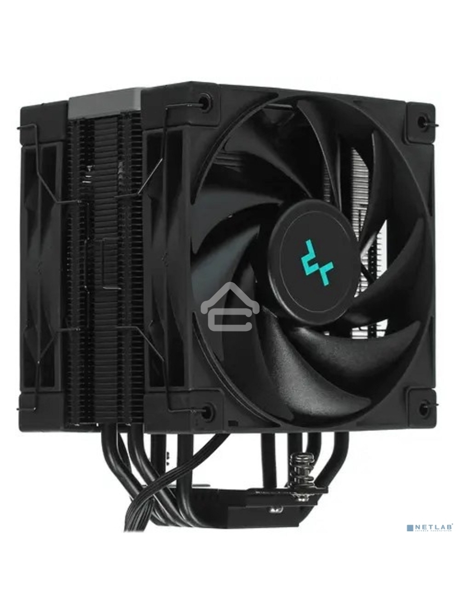 Кулер для процессора DEEPCOOL AK400 ZERO DARK PLUS черный, 120 мм, алюминий/медь, 1650 об/мин, 28 дБ, 4 pin, 220 Вт, 155 мм