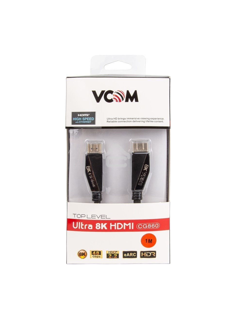 Кабель HDMI 19M/M,ver. 2.1, 8K@60 Hz 1m VCOM <CG860-1M>