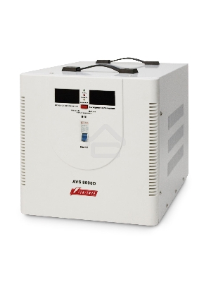 Стабилизатор напряжения Powerman AVS 8000D White (8000ВА,40А,КПД 98%,циф. индикация вх./вых. напряж.)