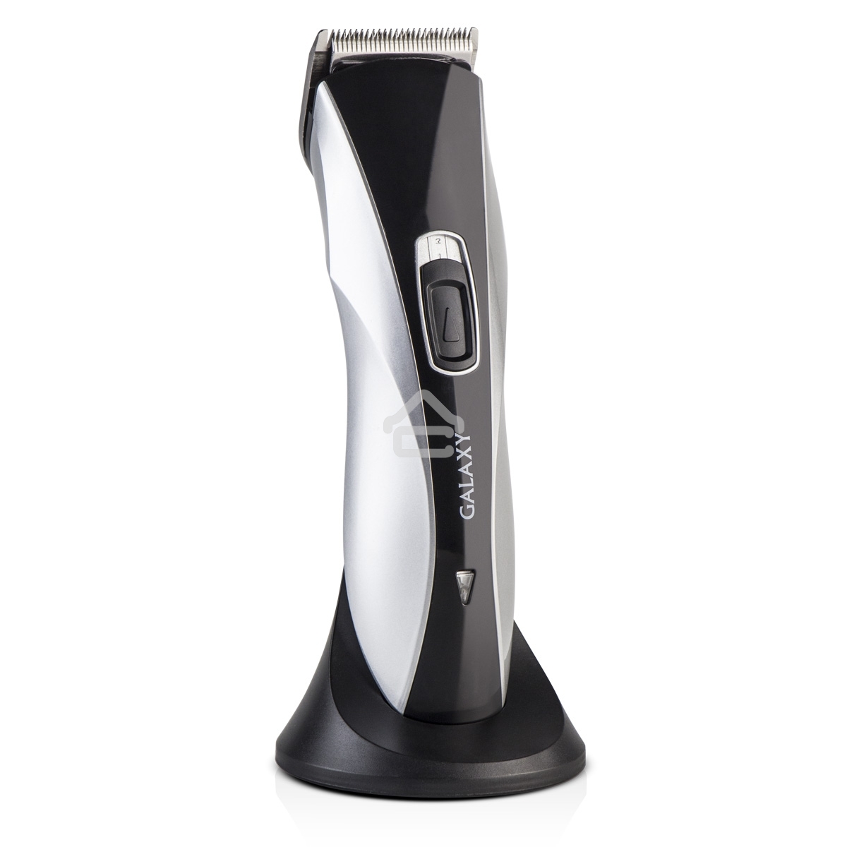 Набор для стрижки Galaxy Line GL 4155, черный с серебристым, лезвия из японской нержавеющей стали, индикатор работы и заряда, время непрерывной работы 45 мин, 4 насадки–расчески (3, 6, 9, 12 мм), эргономичный дизайн