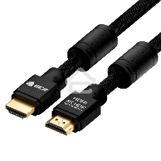 Кабель GCR 10.0m HDMI версия 2.0, HDR 4:2:0, Ultra HD, 4K 60 fps 60Hz/5K*30Hz, 3D, AUDIO, 18.0 Гбит/с, 28/28 AWG, OD7.8мм, тройной экран, черный нейлон, AL корпус черный, фер.кольца, GCR-53191 GCR Кабель 10.0m HDMI версия 2.0, HDR 4:2:0, Ultra HD, 4K 60 f