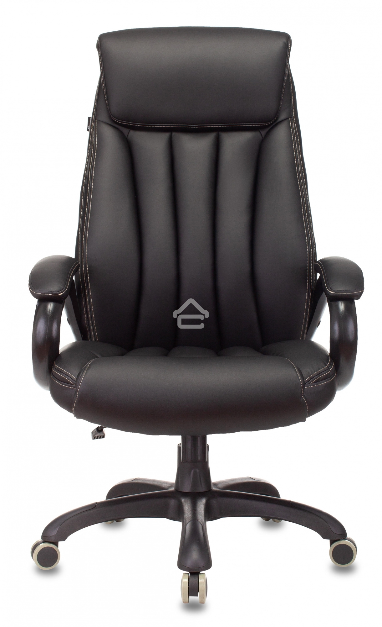 Кресло руководителя Бюрократ T-9922N Leather Venge Black черный, эко.кожа, крестовина пластик