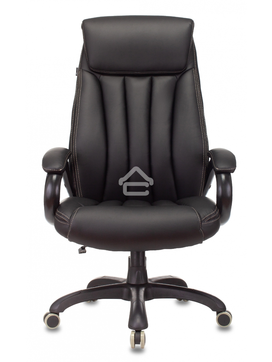 Кресло руководителя Бюрократ T-9922N Leather Venge Black черный, эко.кожа, крестовина пластик