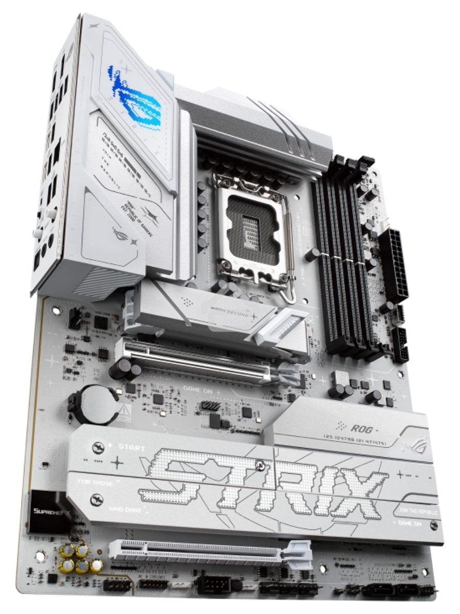 Материнская плата ASUS ROG STRIX B860-A GAMING WIFI, LGA1851, Intel B860, 4xDDR5, 4xSATA, 4xM.2, 2xPCIe 5.0 x16, 1xDP, 1xHDMI, 1x2.5Gb LAN, Wi-Fi, Bluetooth, 4xUSB 2.0, 2xUSB 3.2 Gen 1, 3xUSB 3.2 Gen 2, 1xUSB 4, 2xUSB-C, 3x3.5 мм, 7.1, ATX