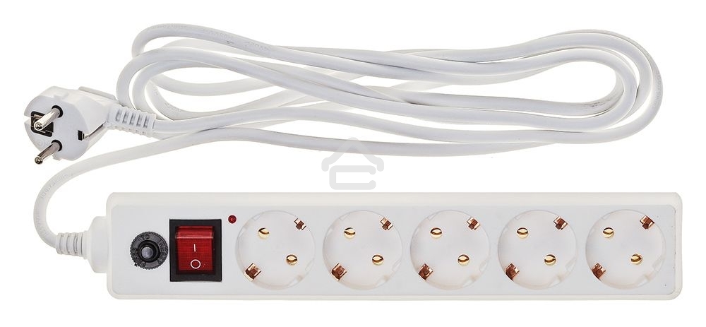 Сетевой фильтр BURO Сетевой фильтр, 5 розеток, 3 метра, (500SH-3-W), белый 992290