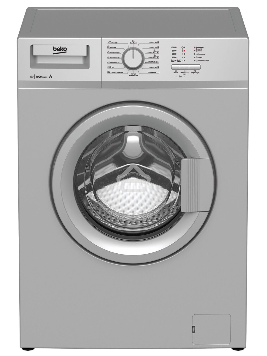 Стиральная машина Beko WRS 55P1 BSS 7320510018 серебристый, загрузка фронтальная 5 кг, 1000 об/мин., класс: А