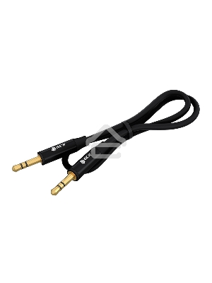 Кабель 1.0m аудио jack 3.5mm/jack 3.5mm черный, GOLD, AL case черный, M/M, GCR-53496