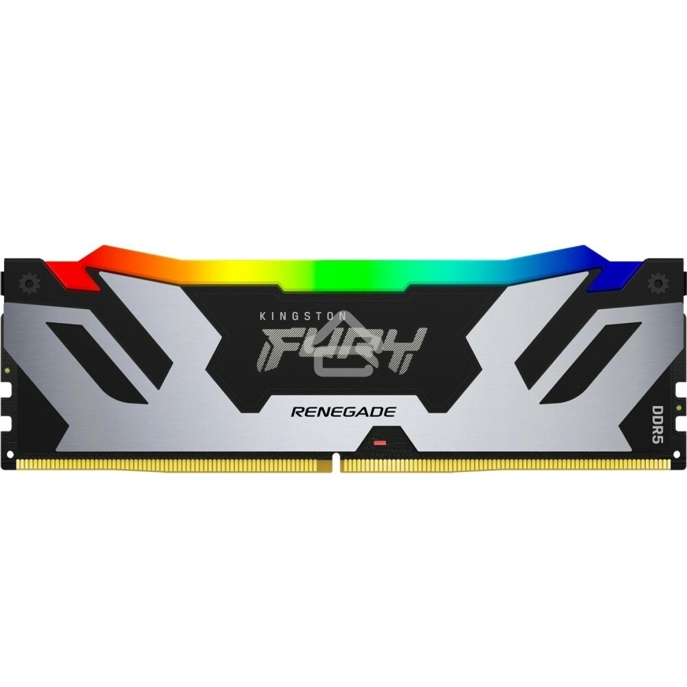 Оперативная память Kingston Fury Renegade, DDR5, 48Gb (1x48GB), 6400MHz, CL32, DIMM, с радиатором, RGB, серебристый/черный