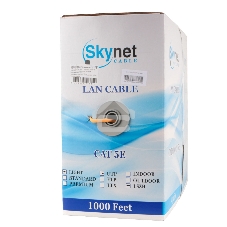 Кабель SkyNet Light UTPнг-LSZH 4x2x0,46, низкое дымовыделение, нулевое содержание галогенов, медный, FLUKE TEST, кат.5e, однож., 305 м, box, оранжевый