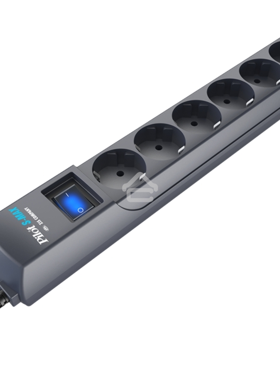 Сетевой фильтр Surge protector Pilot S Max (5 euros + 1GP), 15A/3.5kVA, automatic, 3 m, graphite