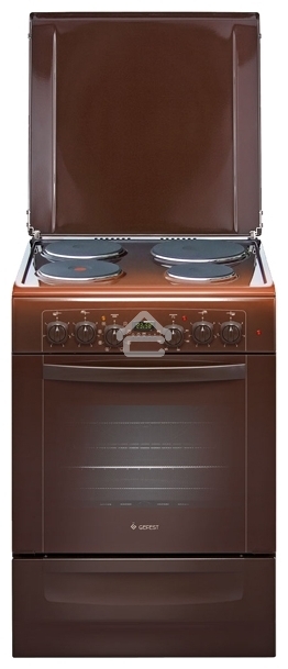 Плита электрическая Gefest 6140-03 0001 коричневый, конфорок 4 электрических, духовка 55 л, 60 см x 85 см x 60 см