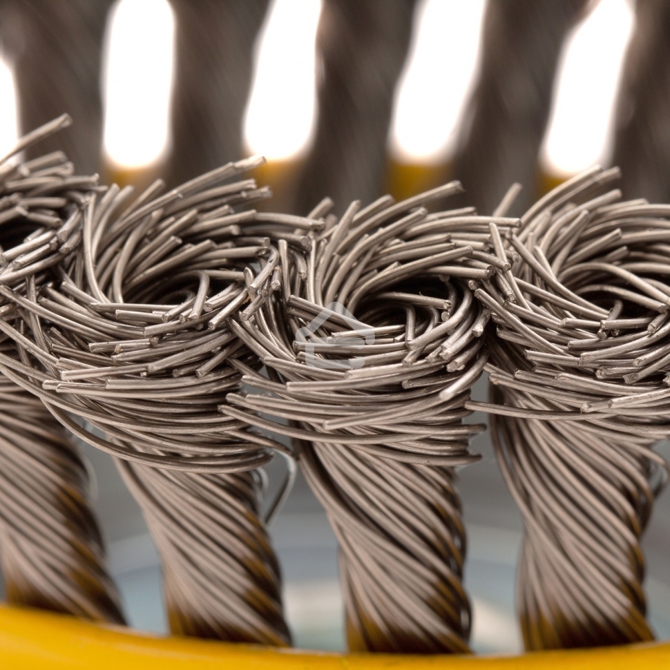 Щетка для УШМ Denzel 125 мм, Чашка, крученая нержавеющая проволока 0,5 мм, М14 746273