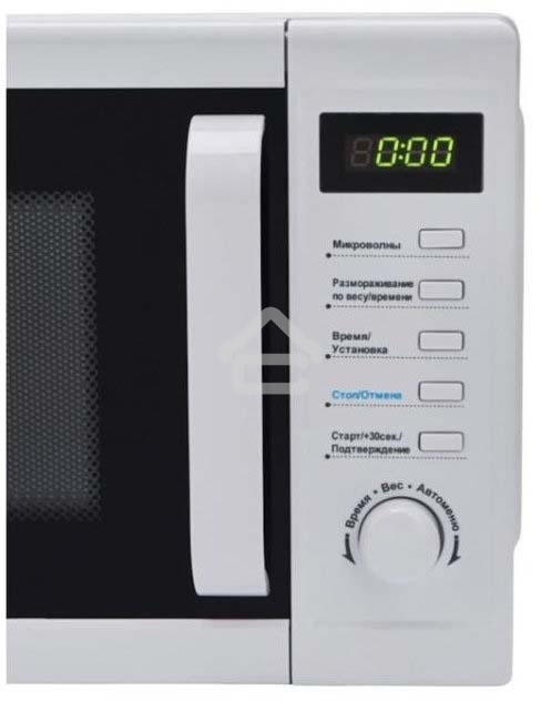 Микроволновая печь Midea AM820CUK-W белый, 20 л, 800 Вт, переключатели - поворотный механизм/кнопки