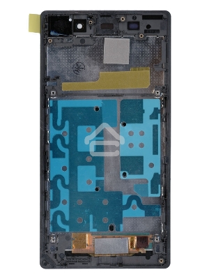 Дисплей для Sony Xperia Z1 черный с рамкой
