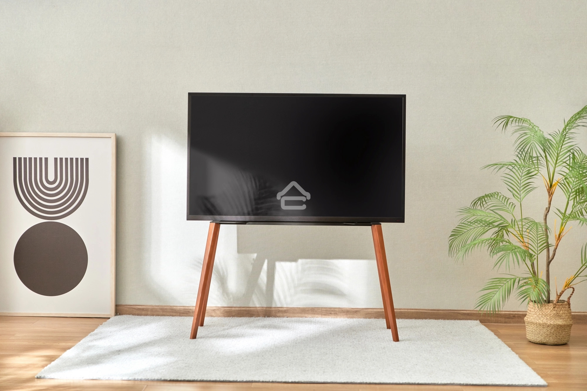 Подставка для телевизора Cactus CS-ST3646BKWN черный/орех 49