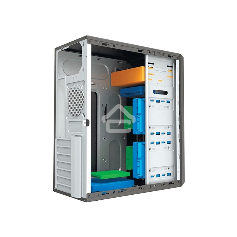 Компьютерный корпус без блока питания Foxline FL-302, ATX, 2x5.25EXT, 1x3.5EXT, 4x3.5INT, 2xUSB 2.0, HDA, w/o FAN, w/o PSU, NO pwr cord