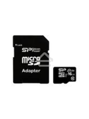 Флеш карта microSDHC 16Gb Class10 Silicon Power SP016GBSTHBU1V10-SP + adapter