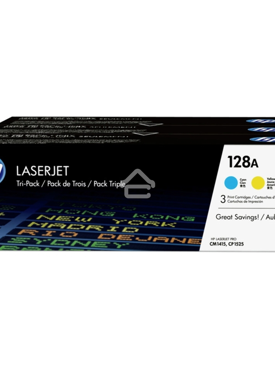 Картридж лазерный комплект HP CF371AM голубой/пурпурный/желтый для LaserJet PRO CP1525N/CP1525NW (3 х 1300)