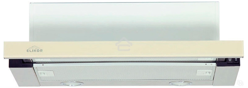 Вытяжка встраиваемая Elikor Интегра GLASS 60Н-400-В2Д нержавеющая сталь/стекло бежевое, 60 см, 400 куб. м/ч, 55 дБ