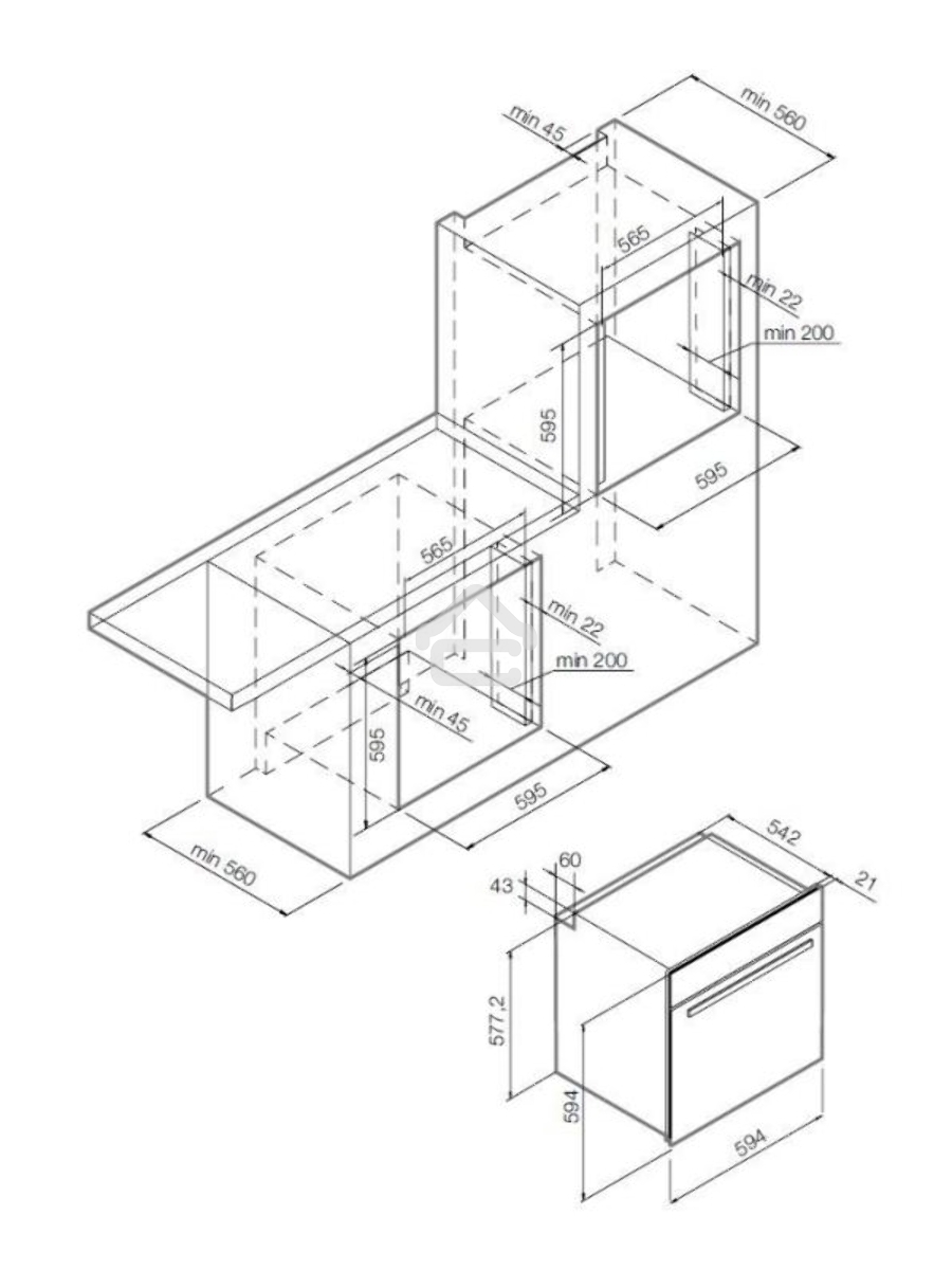 Встраиваемая электрическая духовка Graude BM 60.2 W 
