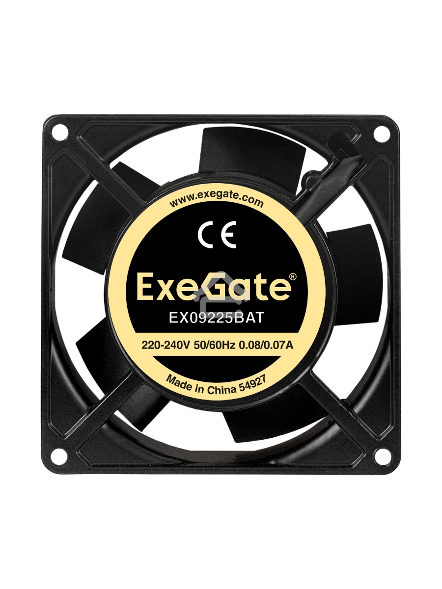 Вентилятор для корпуса ExeGate EX09225BAT черный, 92 мм, 2500 об/мин, 32 дБ