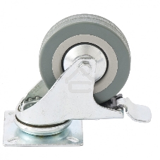 Колесо Сибртех поворотное с тормозом d-50мм крепление  платформенное
