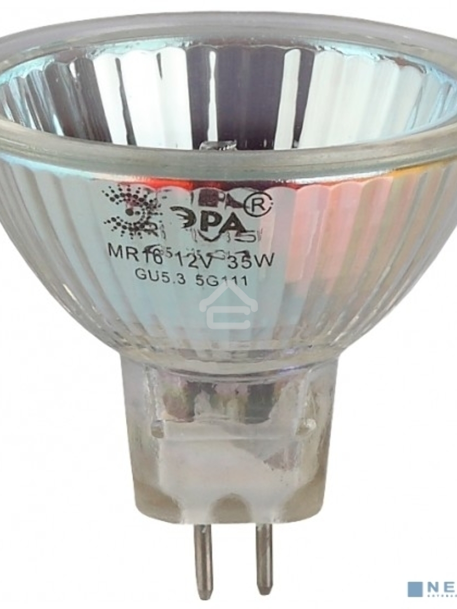 Лампа галогенная ЭРА GU5.3-JCDR (MR16) -35W-230V-Cl(10/200/6000)