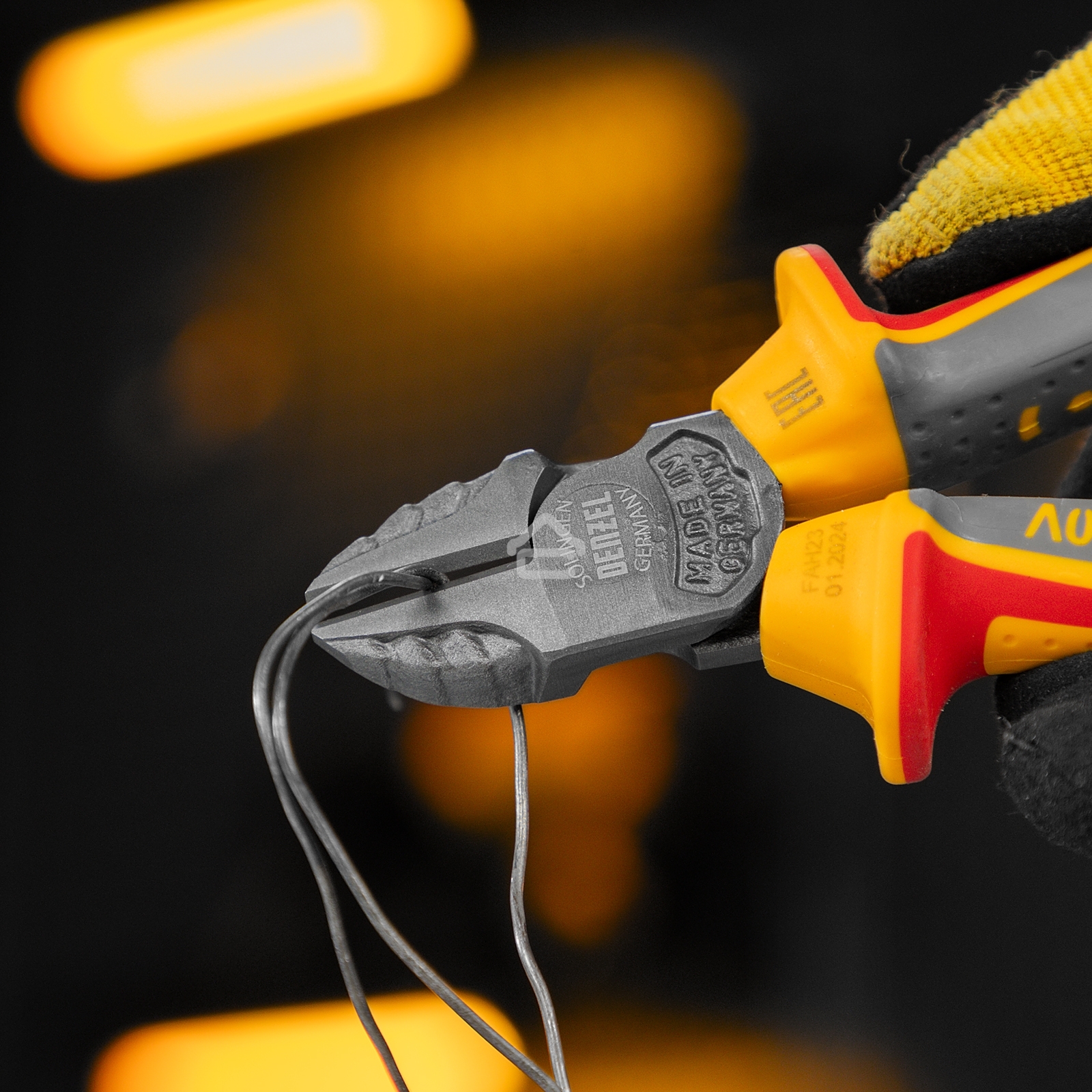 Бокорезы Denzel диэлектрические рукоятки, до 1000 В, трехкомпонентные рукоятки, 160 мм