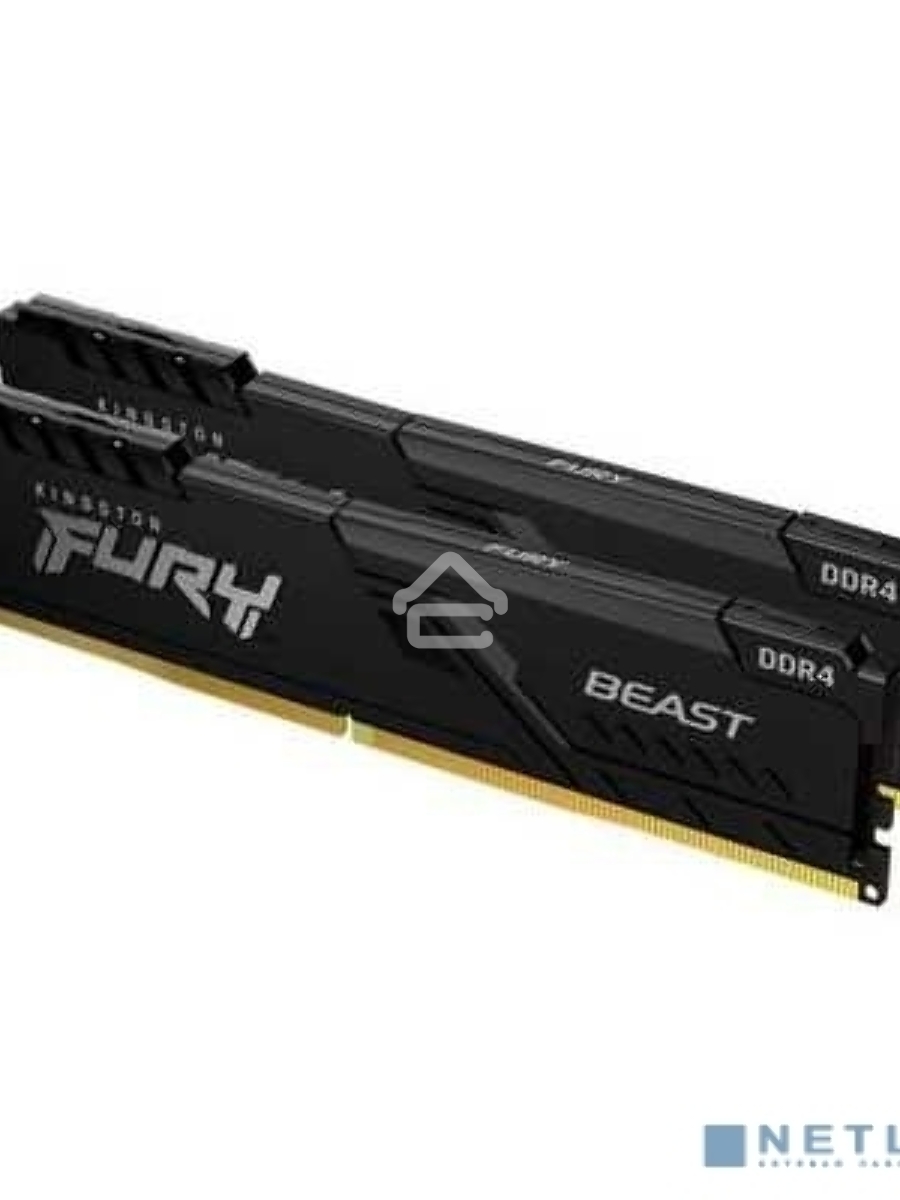 Оперативная память Kingston Fury Beast, DDR4, 64GB (2x32GB), 3200MHz, CL16, DIMM, чёрный