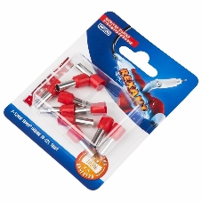 Наконечник штыревой втулочный Rexant изолированный, F-12мм, 10 мм², НШВи 10-12 / E10-12, красный, в упак. 10 шт.