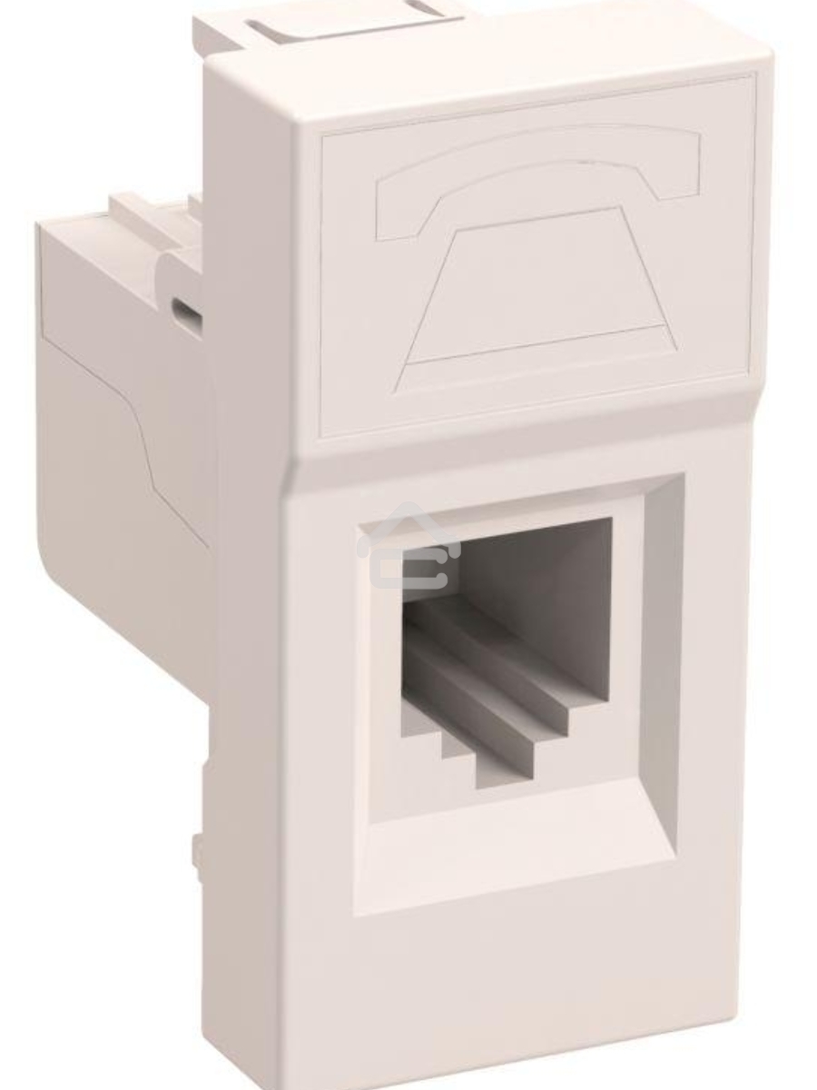 Розетка телефонная RJ-11 Iek (CKK-40D-RT1-K01) РКФ-10-00-П кат.3 (на 1 модуль) ПРАЙМЕР белая
