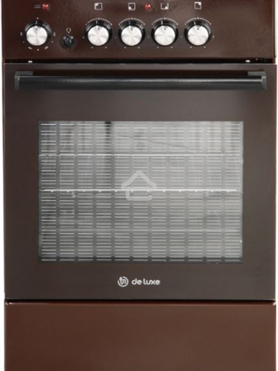 Плита электрическая De Luxe 5004.18э-014 коричневый, конфорок 4 шт, духовка 43 л, 50 см x 85 см x 50 см