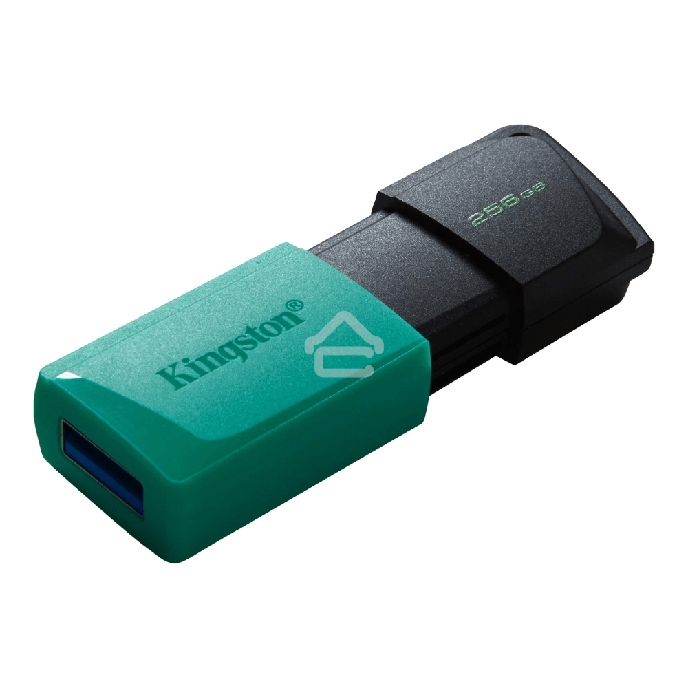 Флешка USB Kingston DataTraveler Exodia М (DTXM/256Gb), 256Gb, USB 3.2 Gen 1, R/W 150/60, черный/бирюзовый
