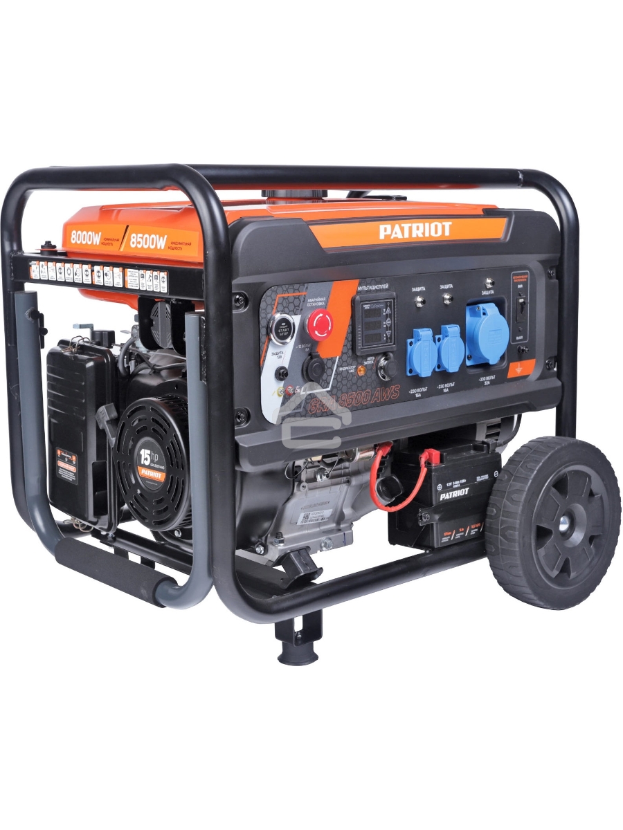 Электрогенератор бензиновый Patriot GRA 8500AWS, 8.5 кВт, 75 дБ, 100 кг