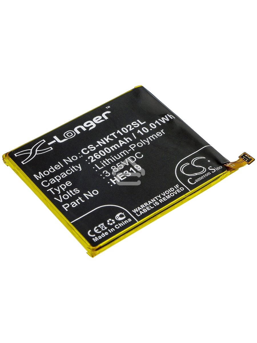 Аккумулятор CameronSinoCS-NKT102SL HE319 HE330 для Nokia 3, TA-1020, TA-1028, TA-1032 3.85V / 2600mAh / 10.01W