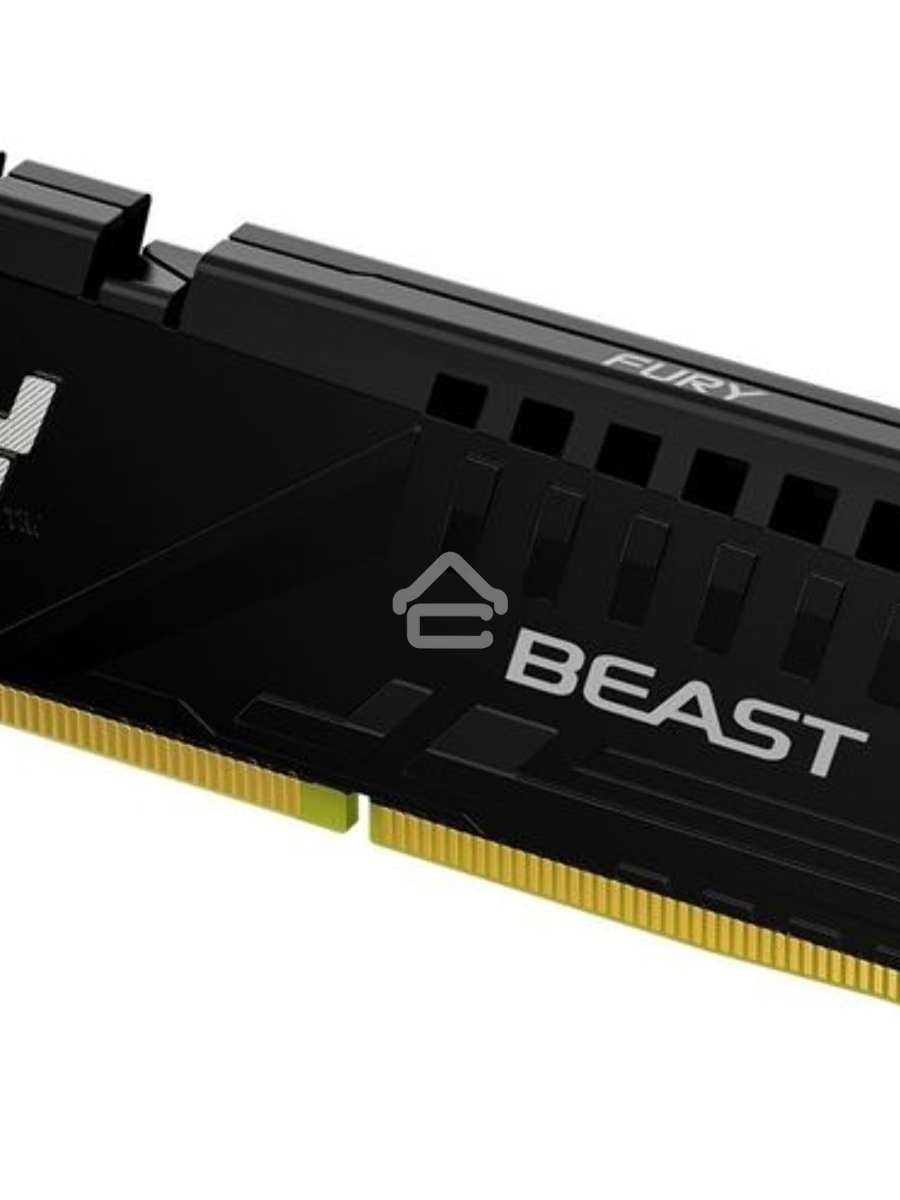 Оперативная память Kingston Fury Beast, DDR5, 8GB (1x8GB), 5200MHz, CL40, DIMM, с радиатором, черный