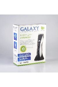 Набор для стрижки Galaxy Line GL 4155, черный с серебристым, лезвия из японской нержавеющей стали, индикатор работы и заряда, время непрерывной работы 45 мин, 4 насадки–расчески (3, 6, 9, 12 мм), эргономичный дизайн