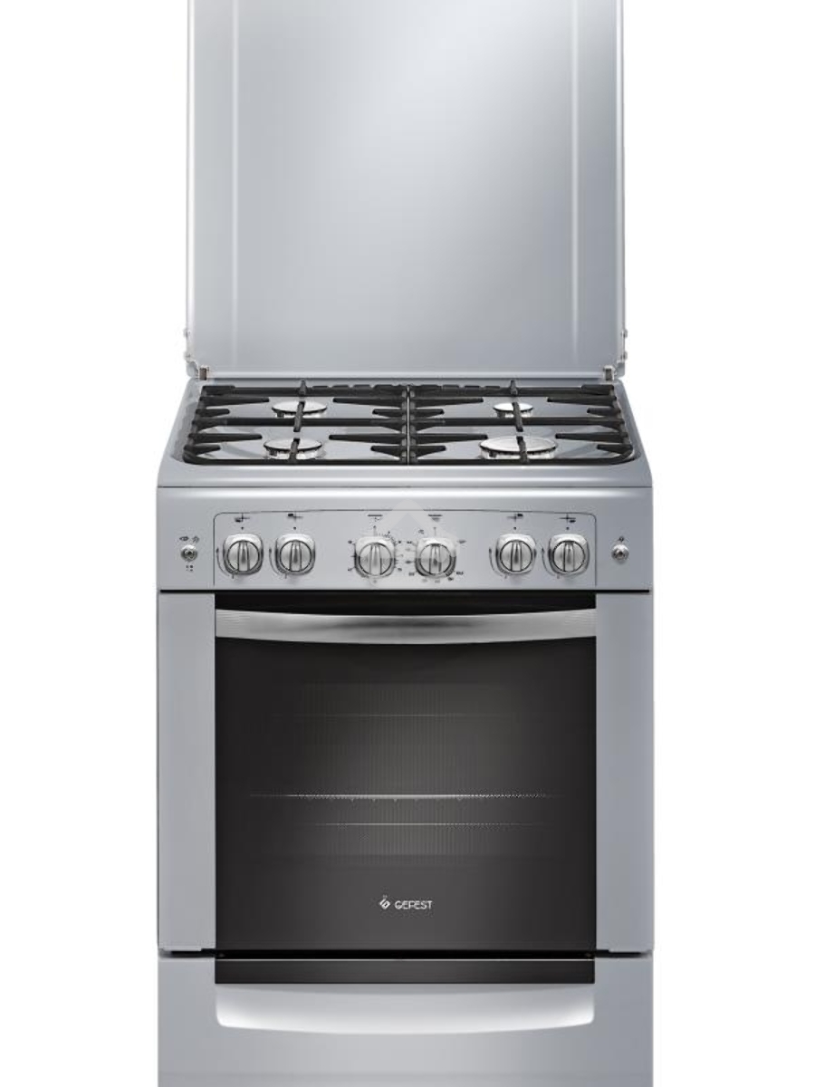 Плита газовая Gefest ПГ 6100-02 0068 серый, конфорок 4 шт, духовка 52 л, 60 см x 85 см x 60 см