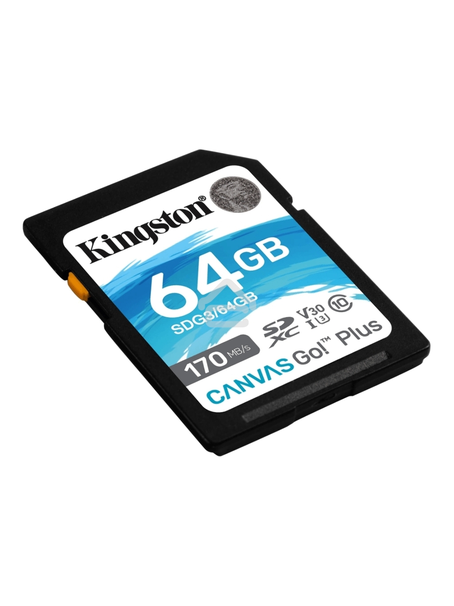 Флеш карта Kingston 64GB SDXC Canvas Go Plus 170R C10 UHS-I U3 V30 EAN: 740617301397