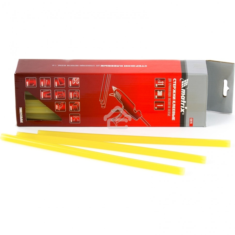 Стержни клеевые Matrix, 11 x 300 мм, желтый, 34 шт.
