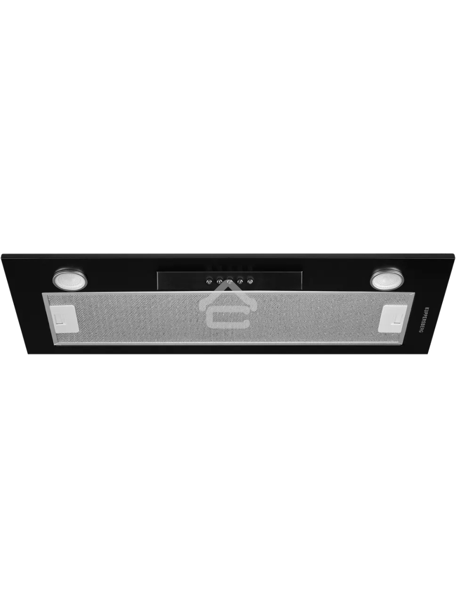 Встраиваемая вытяжка Kuppersberg INLINEA 70 BX ширина 70 см, отвод/рециркуляция, 1300 м3.ч, черный/нержавеющая сталь