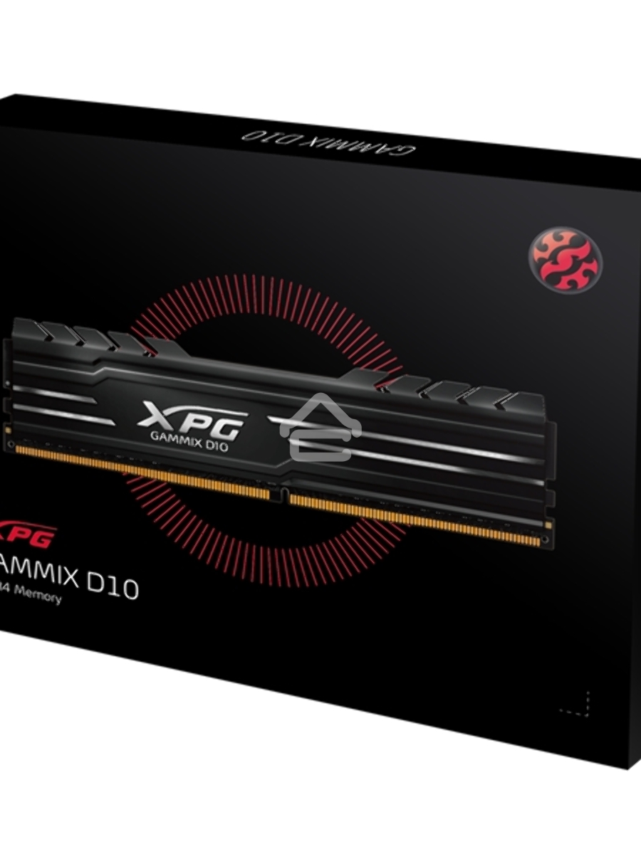 Оперативная память XPG Gammix D10, DDR4, 16GB (2x8GB), 3600MHz, CL18, DIMM, с радиаторами, черный