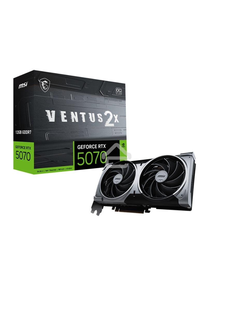 Видеокарта MSI RTX5070 12G VENTUS 2X OC RTX5070 PCI-E 5.0 GDDR7 2542/28000 HDMIx1 DPx3 HDCP Ret