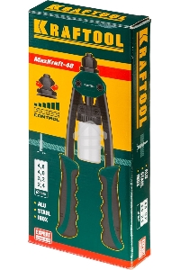 Заклепочник KRAFTOOL 31161  двуручный для заклёпок из al стали нерж стали d=2.4/3.2/4.0/4.8мм