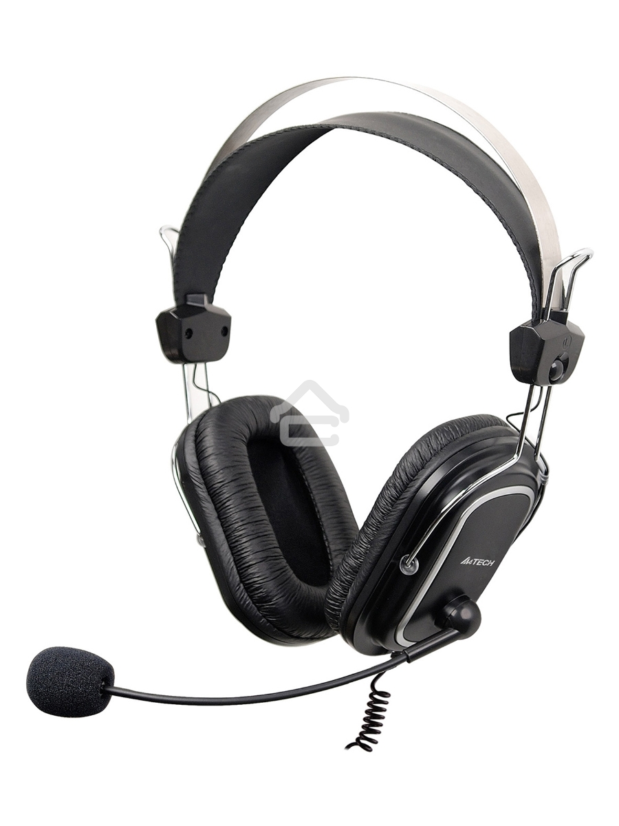 Наушники с микрофоном A4Tech HU-50 черный 2м накладные USB оголовье
