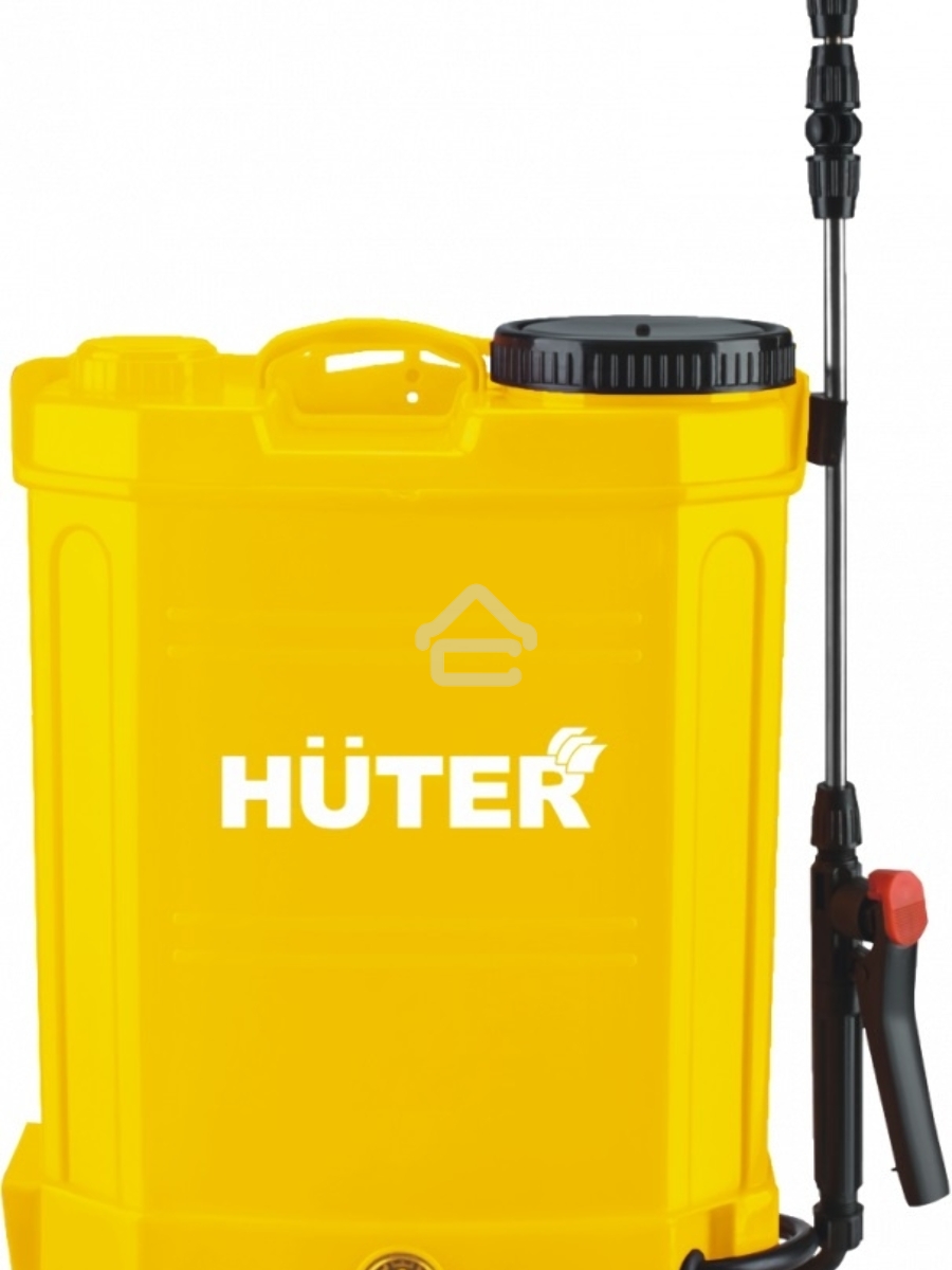 Опрыскиватель аккумуляторный Huter SP-12AC, аккумуляторный, ранцевый, 12л, желтый/черный