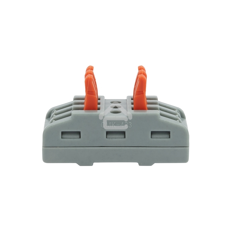 Клемма СМК Rexant 222-423 проходная 3 полюса (0,08-4 мм²), серая (5 шт./уп.)